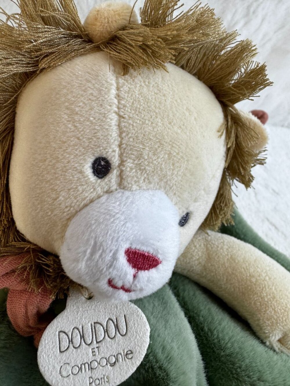 Baby Couleurs SAVANE Lion Plush Lovey Security Blanket Doudou et Compagnie Paris - Picture 4 of 6